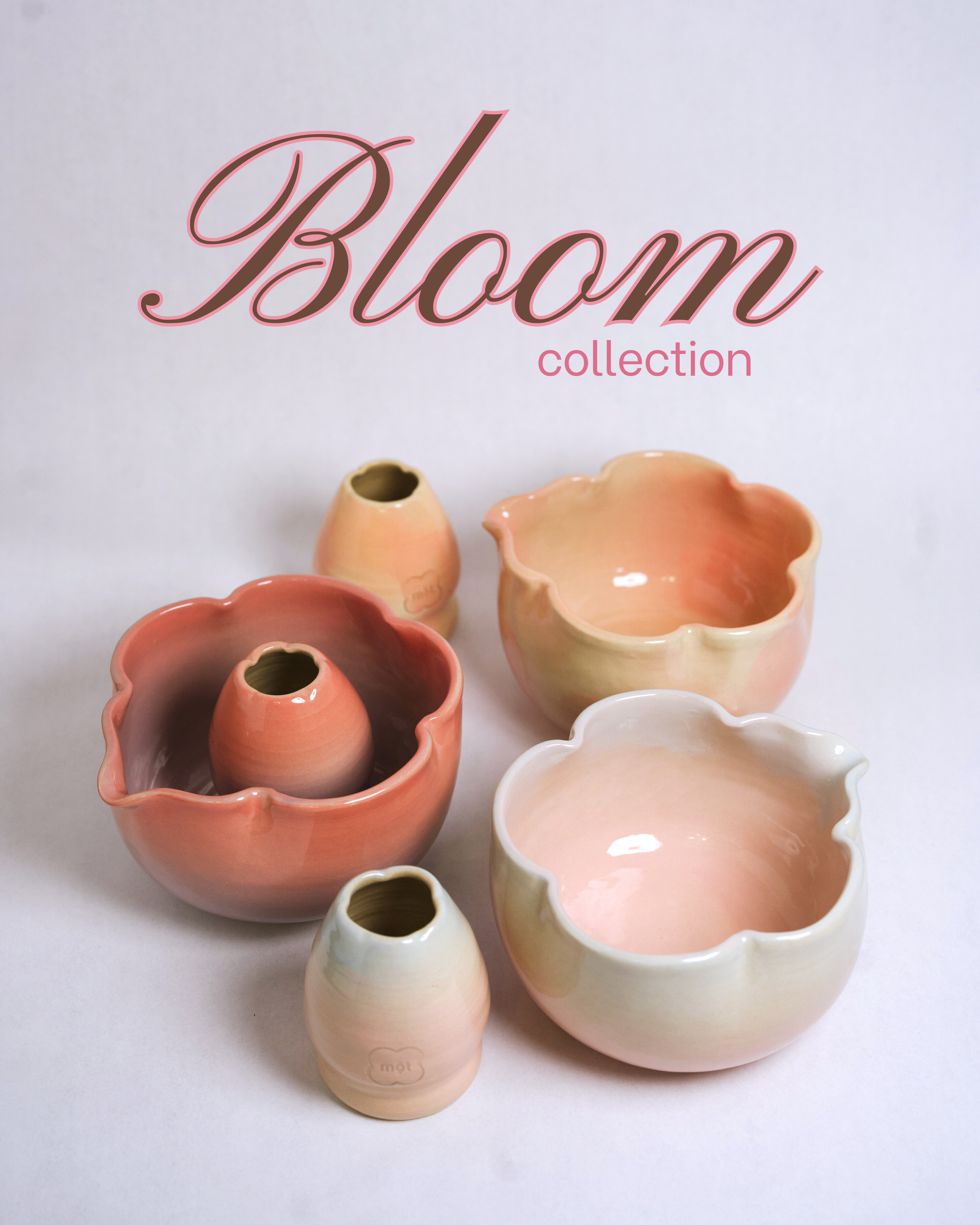 bloom chawan set - three colors