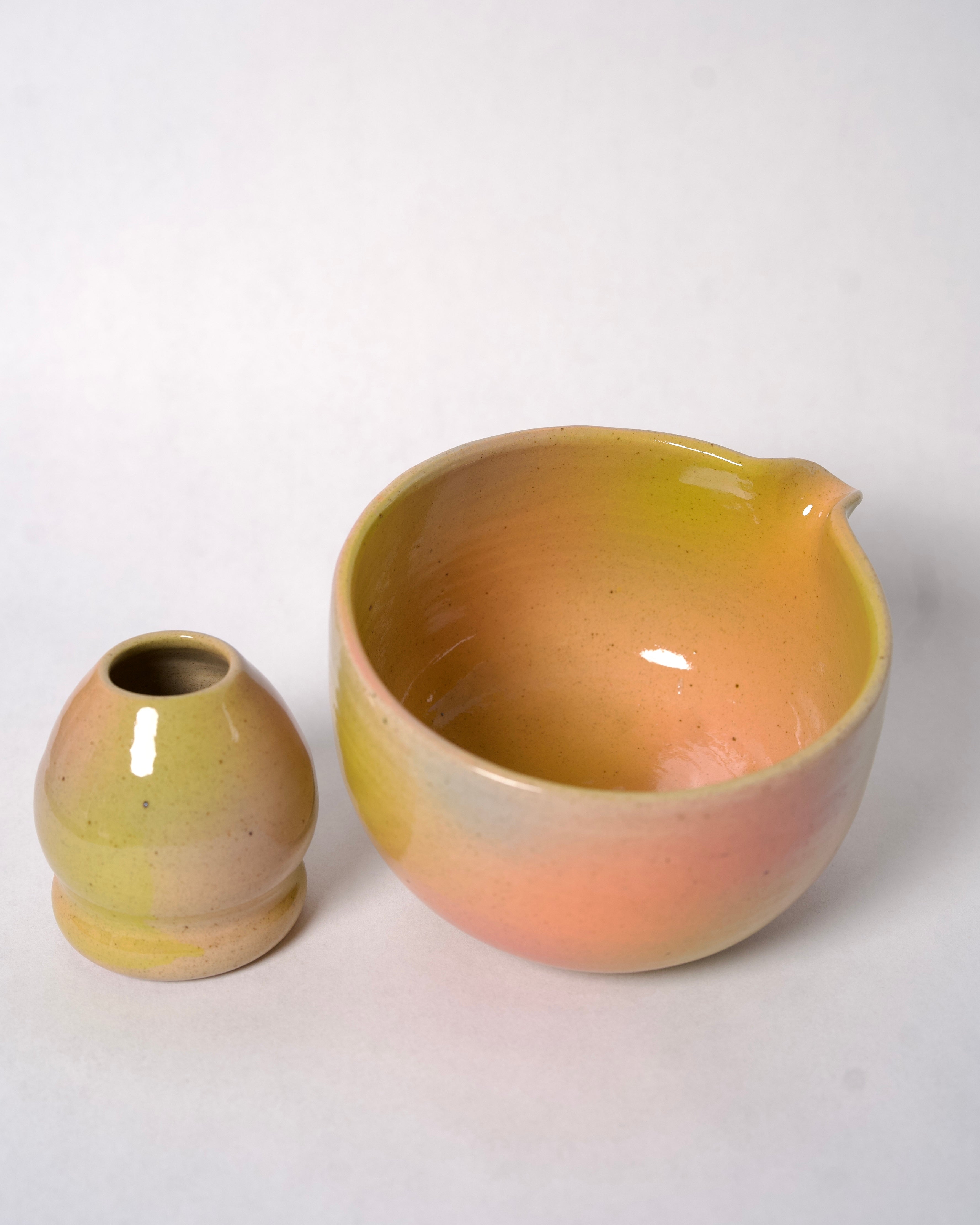 rainbow matcha bowl set