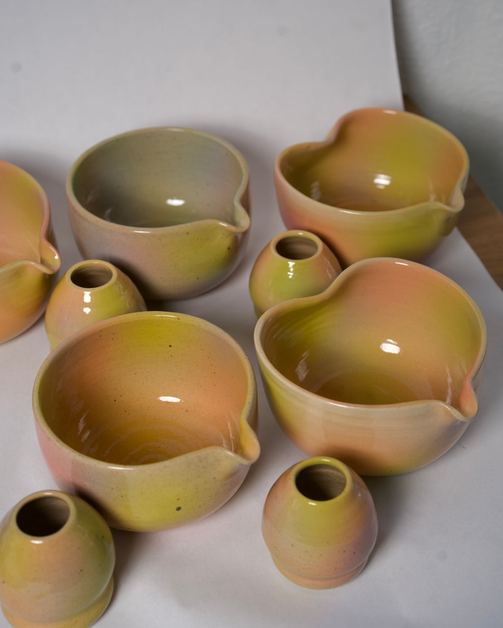 rainbow matcha bowl set