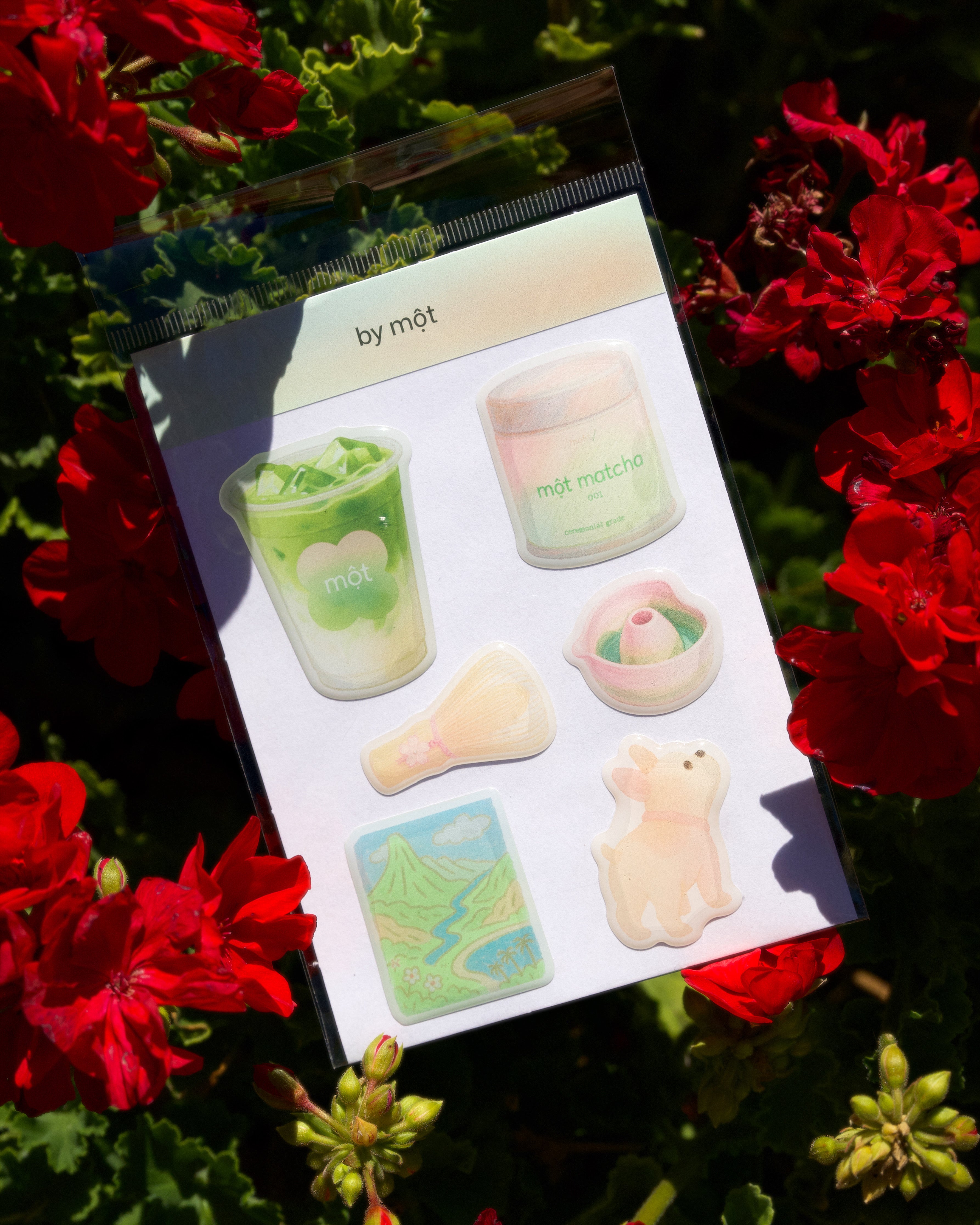 một matcha 3D sticker sheet