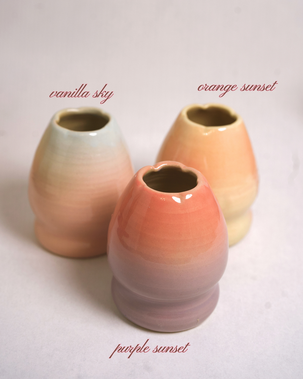 bloom chawan set - three colors