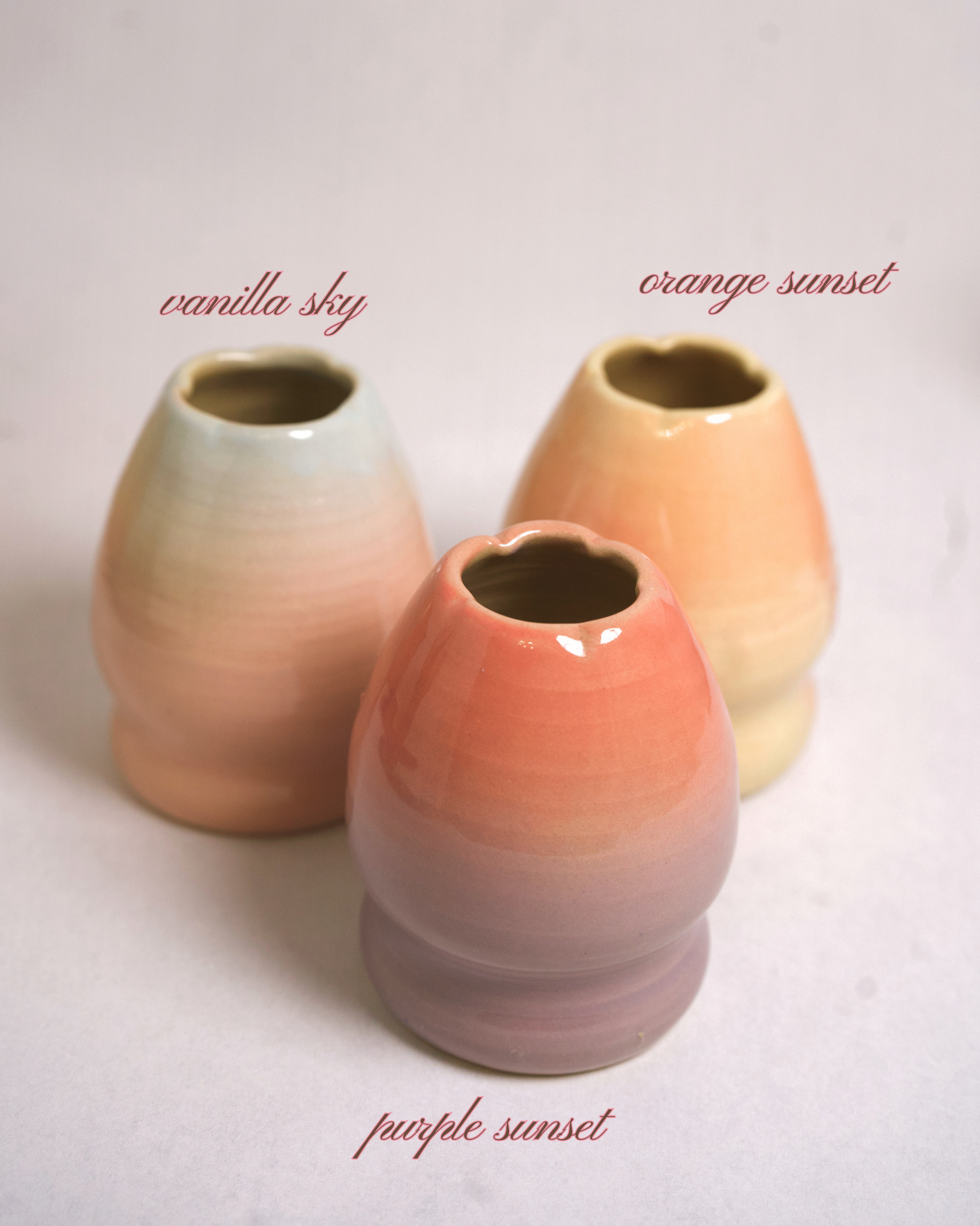 bloom chawan set - three colors