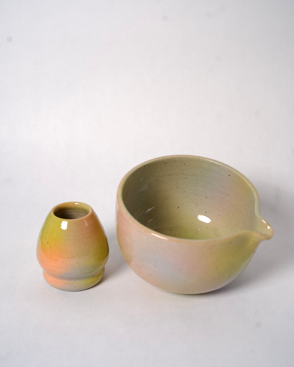 rainbow matcha bowl set