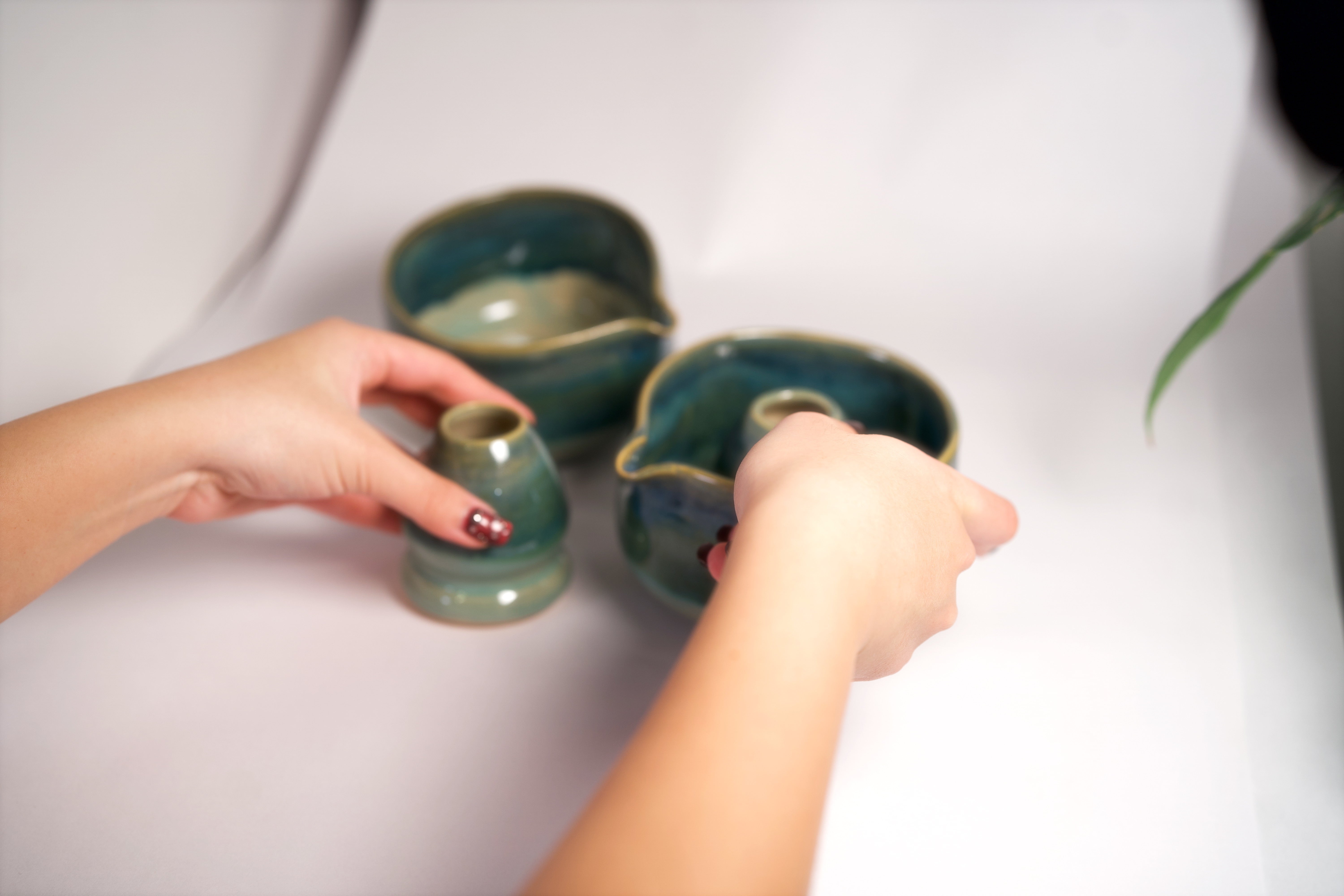 forest chawan set – một matcha