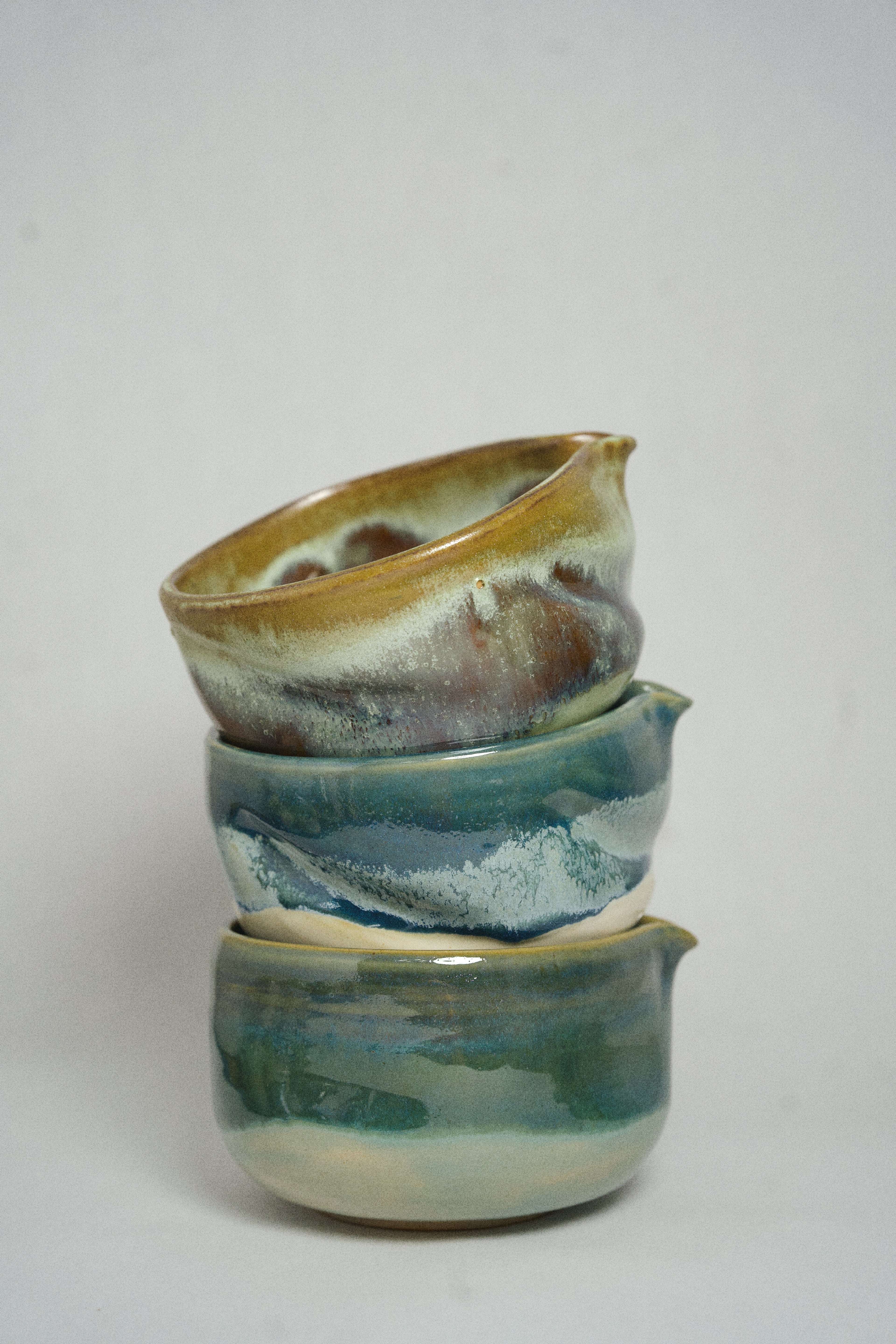 midori green chawan set