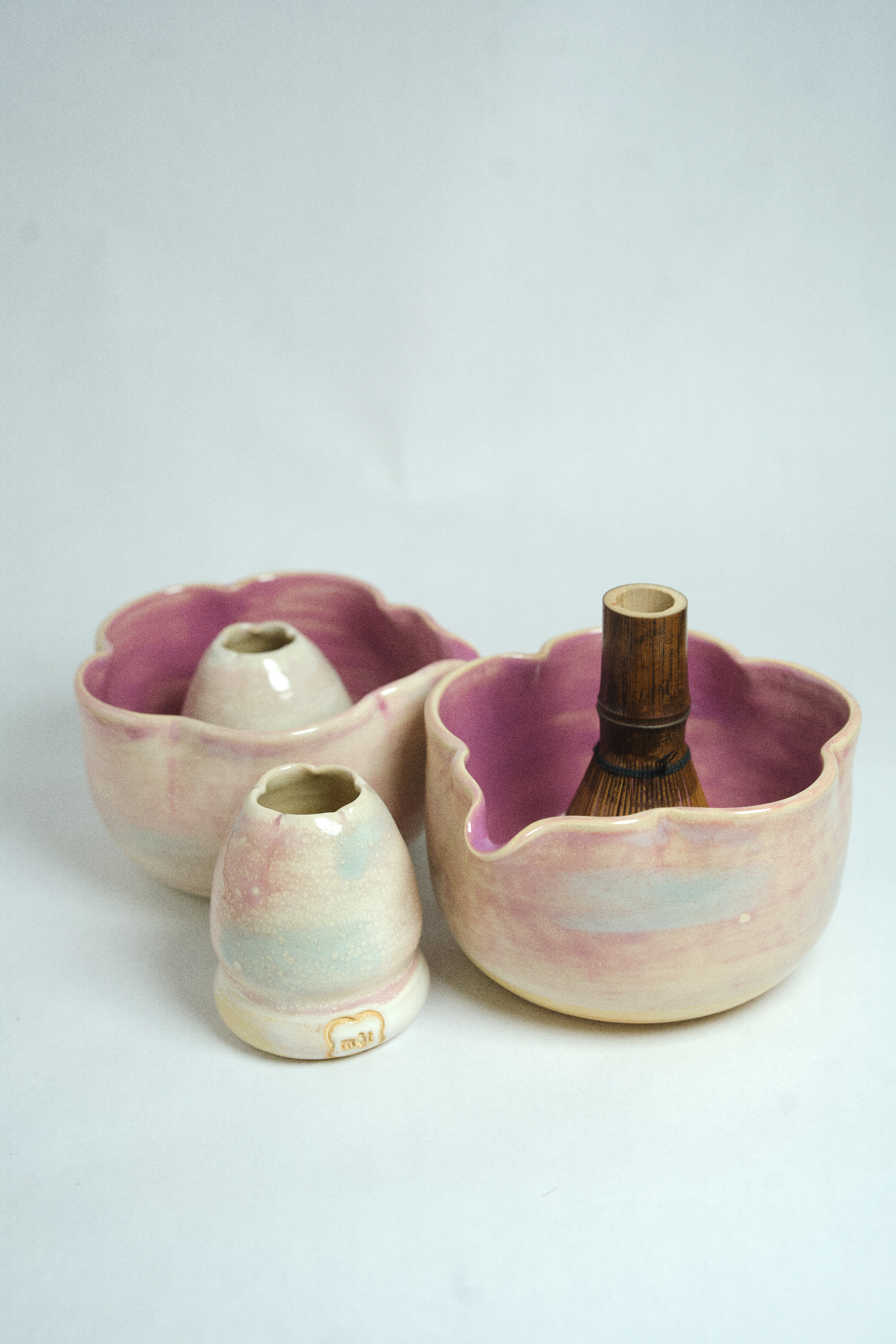 Matcha galaxy chawan set